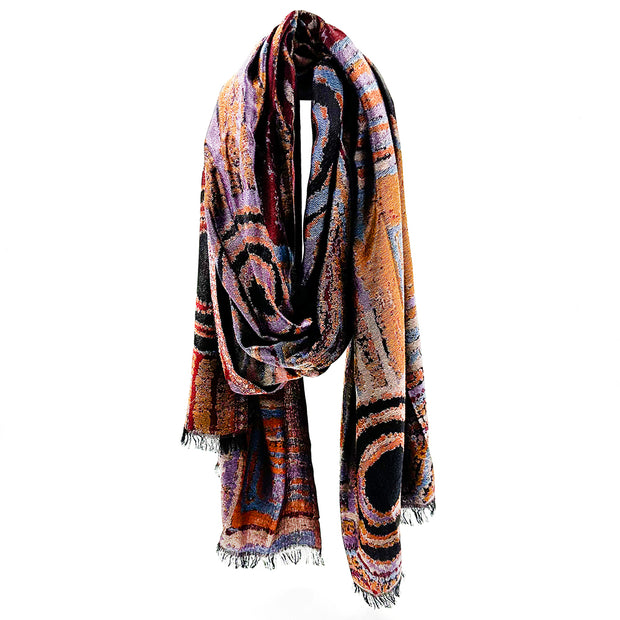 scarf lenzig modal Mary Napangardi Brown Mina MIna