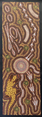 Old Men Teaching 2 young Men to Hunt Emu, Kangaroo and Perentie in Spinifex Country by Bevan Tjampitjinpa #36