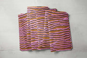 Tali Tali Sandhills Fabric 194cm- Pink and Black on Tobacco (Tencel Linen) from Ikuntji Artists