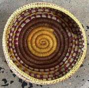 Naturally Dyed Pandanus Basket by Julie Blawgur