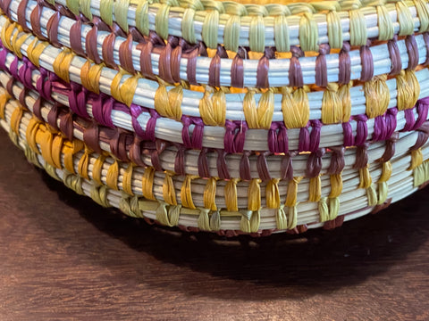 Naturally Dyed Pandanus Basket by Julie Blawgur