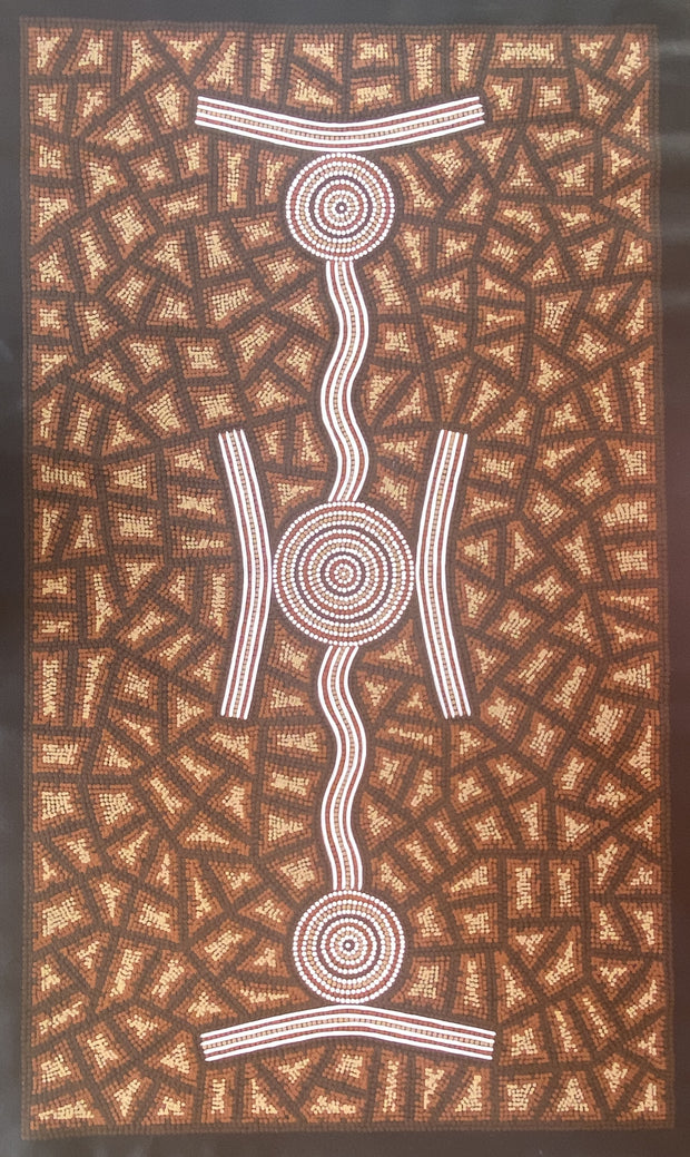 Three big Rock Holes (Soakage) Dry Time by Bevan Tjampitjinpa #060