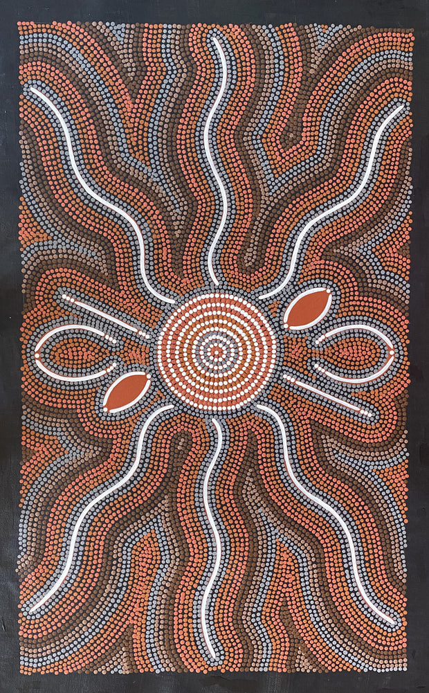 2 Women at Big Water Hole by Bevan Tjampitjinpa #63