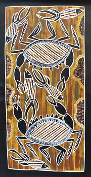 Mud Crab and Fish by Christine Burarrwanga