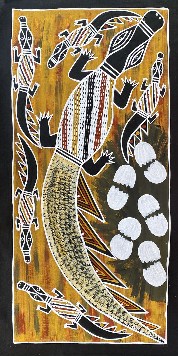 Crocodile Nesting by Christine Burarrwanga