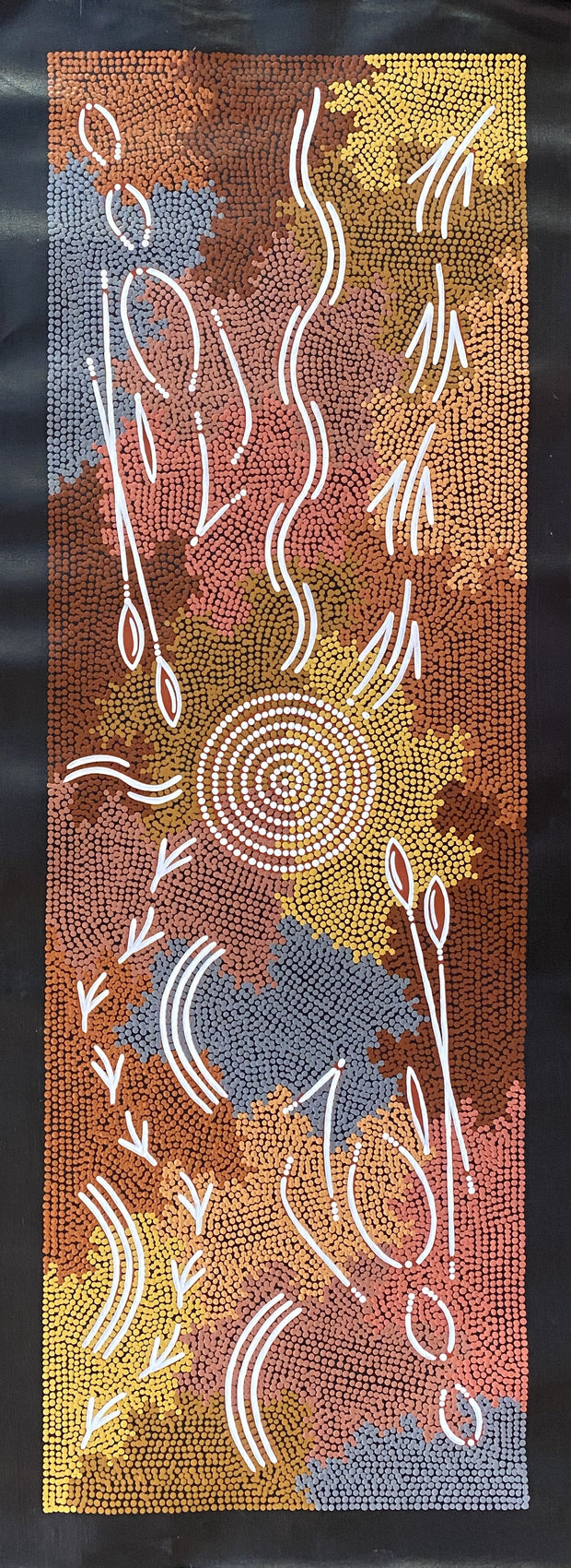 2 Old Men with Spears and Boomerang by Bevan Tjampitjinpa #70