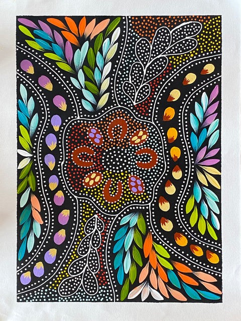 Women Hunting Bush Tomato, Bush Plum and Bush Medicine Leaves by Jacinta Numina #247