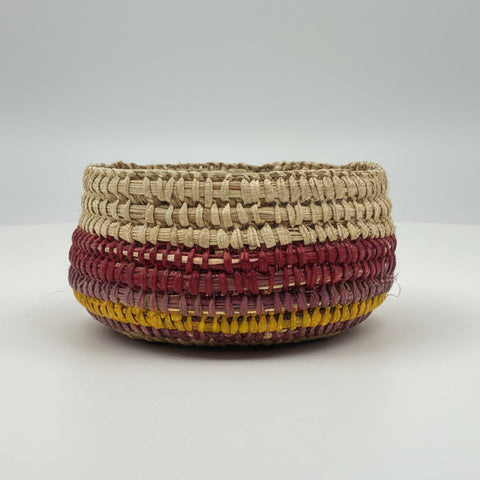 Small Naturally Dyed Pandanus Basket by Thomasina Dennis #01