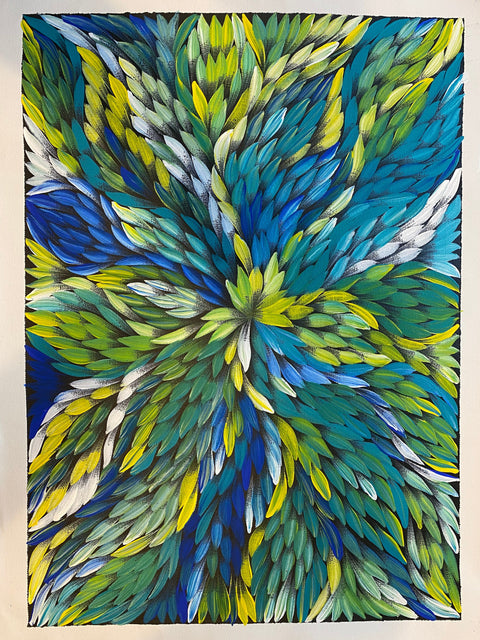 Bush Medicine Leaves Painting by Caroline Numina #004