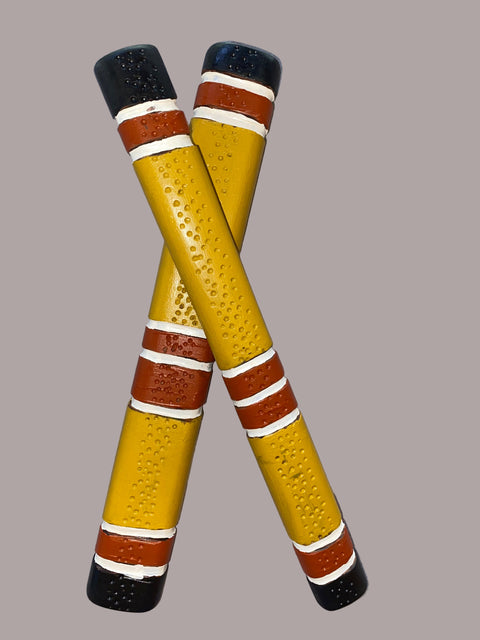 Painted Ironwood Clapsticks by Wayne Pellagreen