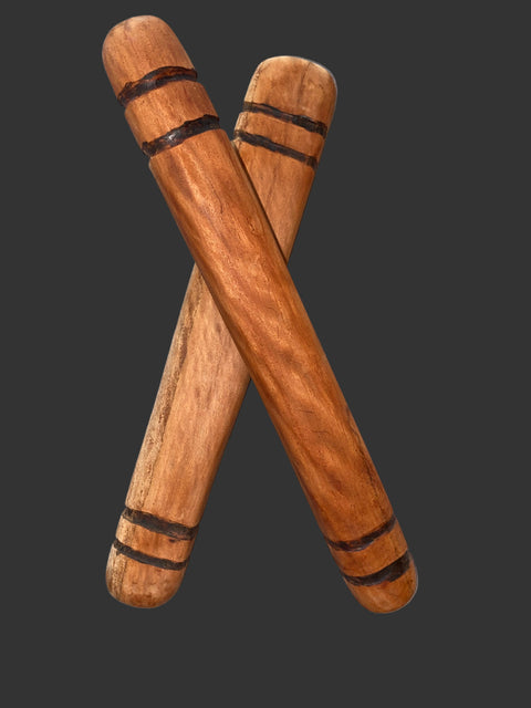 Natural Rivergum Clapsticks with Grass Tree Resin by Wayne Pellagreen