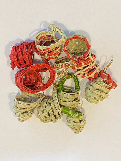 Pandanus Basket Earrings by Megan Munyarryun
