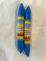 Blue Clap Stick from Warlukurlangu Art Centre