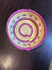 Small Naturally Dyed Pandanus Basket by Brianne Nayinggul