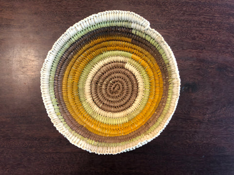 Naturally Dyed Pandanus Basket by Judy Bakalwuy