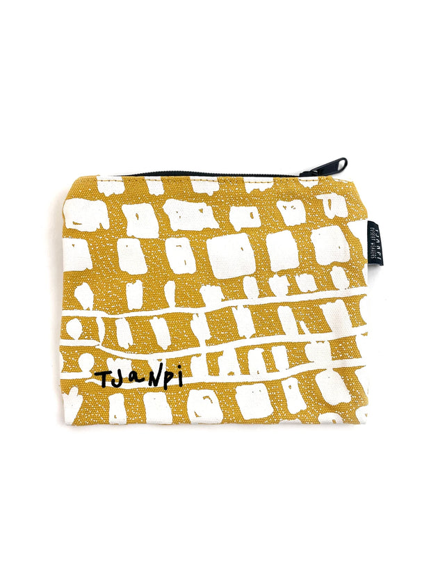 Zip Pouch by Margaret Smith in Yellow  from TJANPI DESERT WEAVERS