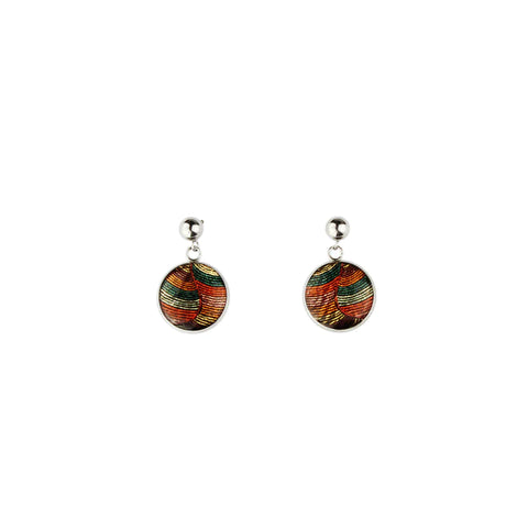 Dandle Drop Selina Circle Orange Drop Earrings
