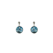 Pauline Gallagher Mina Circle Blue Earrings Mo Resin