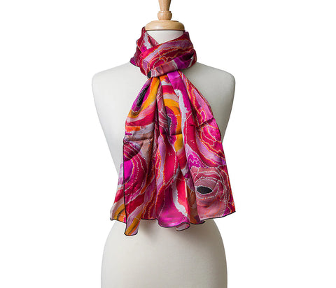 Steven Nelson Silk Scarf from Alperstein Designs and Warlukurlangu Artists