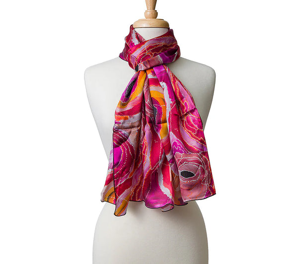 Steven Nelson Silk Scarf from Alperstein Designs and Warlukurlangu Artists