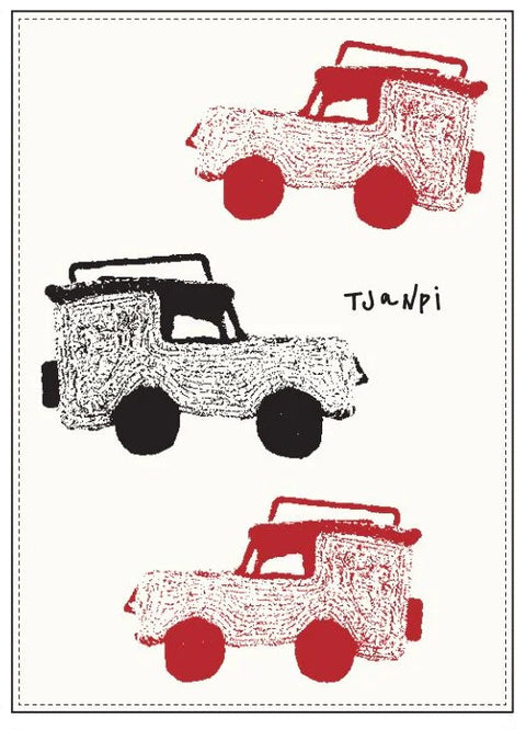 Come On Toyota Tjanpi Tea Towel by Nellie Patterson