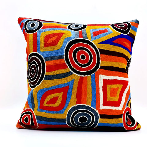 Mary Napangardi Brown Cushion Cover 40cm