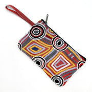 Mary Napangardi Brown Tiny Leather Cosmetic Bag from Better World Arts