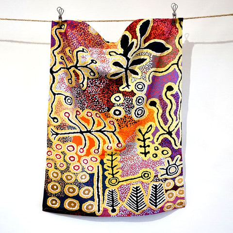 Paddy Stewart Yam and Bush Tomato Dreaming Tea Towel