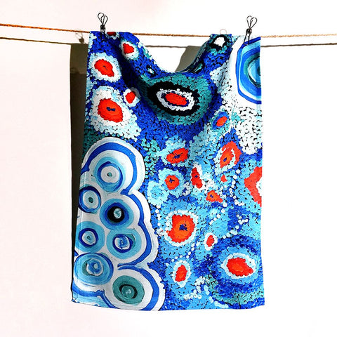 Seven Sisters Tea Towel by Andrea Adamson (Blue Green) from Better World Arts