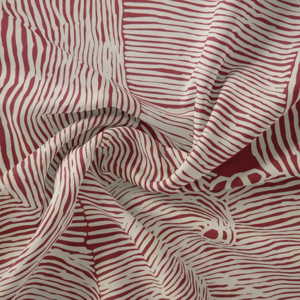 Kuruyultu Fabric 1.5m – White on Clay (Tencel Linen)