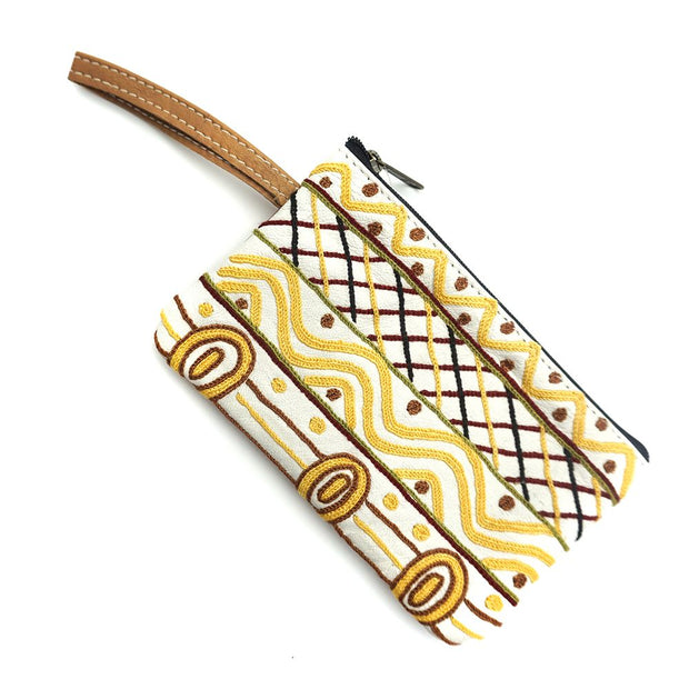 Josette Papajua Tiny Leather Cosmetic Bag from Better World Arts