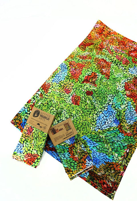 Patricia napurrula Multa Tea Towel Bush Fire Dreaming