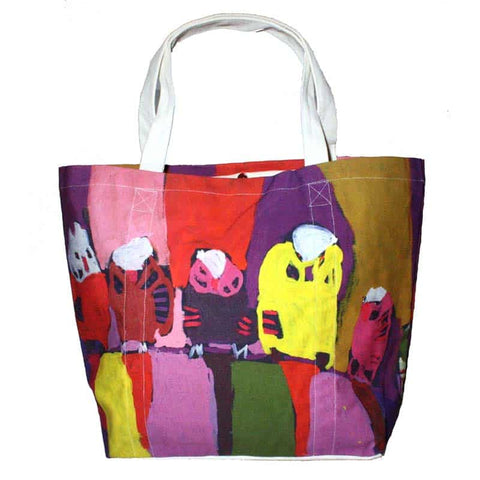 Better World Arts Big Tote Bag Featuring Parrots Of Yuendumu By Karen Barnes