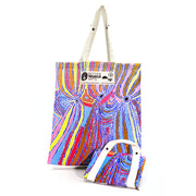 Better World Arts Digital Foldable Cotton Bag 34.5 X 41cm Featuring Art By Liddy Napanangka Walker