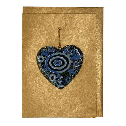 Bush Medicine Plants by Rosie Ngwarrin Ross Heart Gift Card