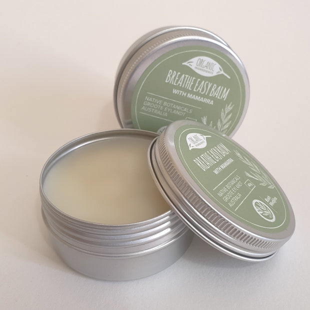 Infused into a base of organic coconut oil and fragrant with eucalyptus and peppermint essential oils, Breathe Easy Balm will both pamper and comfort.