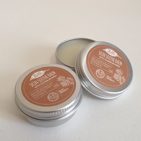 Skin Soothe Balm is handcrafted with Dumburumba (Native Sandalwood) leaves, harvested from the bush and by the beach, using methods passed down to by mothers, aunties and grandmothers. Blended with rich, organic coconut oil and fragrant lavender and tea tree oils, this beautiful balm affords your skin the soothing properties of Dumburumba.