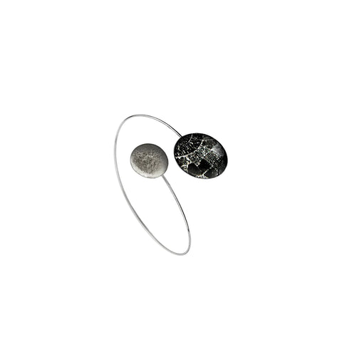 Corinne Silver And Black Adjustable Bracelet - Sd258