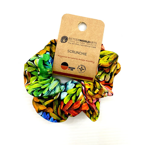 Hair Scrunchie featuring Bush Fire Dreaming by Patricia Multa