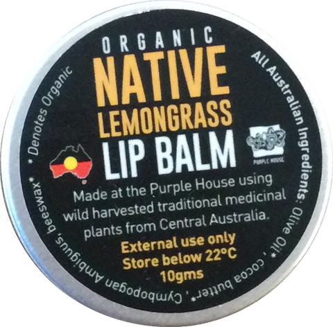Organic Native Lemongrass Lip Balm - 10g