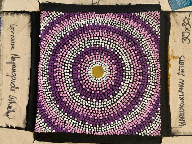 Lorraine Napangardi Wheeler Lukarrara Jukurrpa Desert Fringe-rush seed dreaming