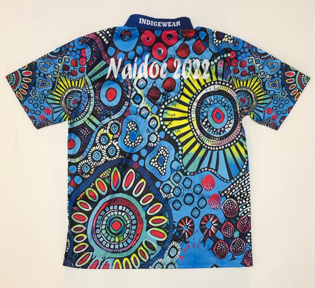 Indigewear Naidoc 2022 Blue Polo Shirt