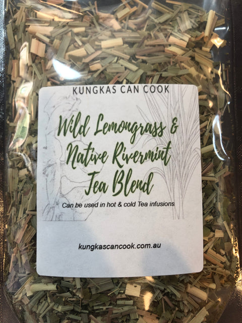 Wild Lemon Grass And Native River Mint Tea Blend 30g By Kungkas Can Cook