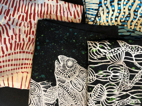 Assorted Hand Printed Cushion Covers Form Merrepen Arts