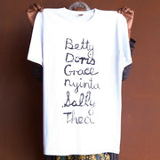 Betty Doris Grace Nyinta Sally Thea T-shirt By Tangentyere Artists