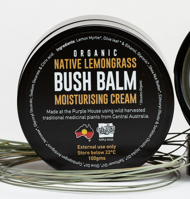Bush Balm Organic Native Lemongrass Moisturising Cream 100g