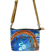 Two Sisters By Julie Woods Leather Trimmed Cross Body Bag From Better World Arts