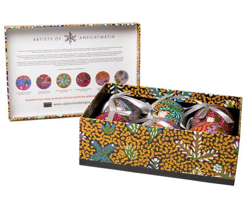 Christmas Balls - 6 Pack Featuring Work By Ampilatwatja Artists