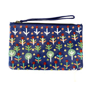 Better World Arts Leather Clutch With Wrist Strap Featuring Bush Medicine Plants By Rosie Ross