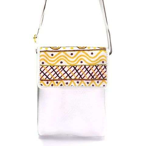 Better World Arts Embroidered Shoulder Bag Featuring Jilamara Design By Josette Papajua